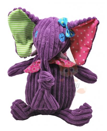 Les déglingos simply peluche éléphant sandykilos violet rose vert 